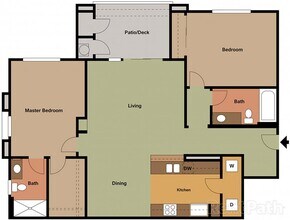 2 Bed, 2 Bath 3203 3203 floor plan